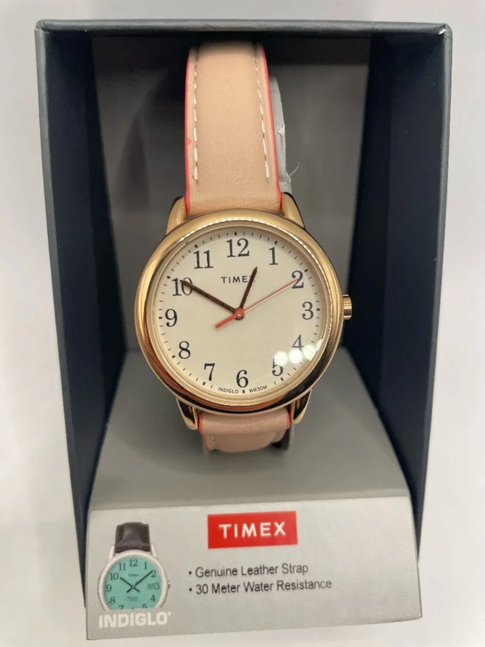 Timex TW2R62800 - Womens Easy Reader, Pink /Rose-Gold-Tone/Cream, 30mm